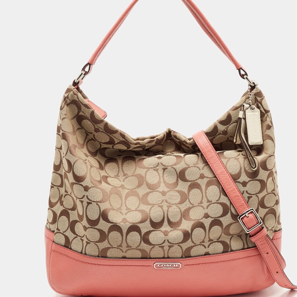 Coach Red and Tan Shoulder Bag - Picture 3 of 6